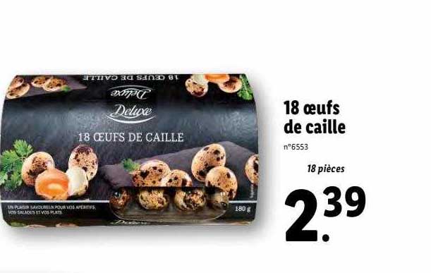 18 œufs de caille deluxe