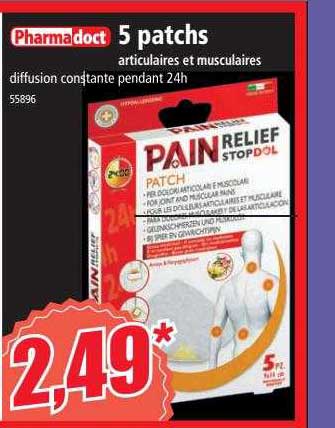 5 patchs articulaires et musculaires pharmadoct