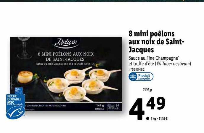 8 Mini Poêlons Aux Noix De Saint-jacques Deluxe
