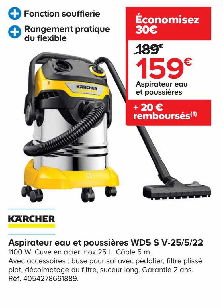 Aspirateur Eau Et Poussières Wd5 S V-25-5-22 Kärcher