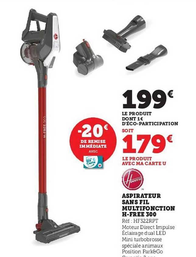 aspirateur sans fil multifonction h-free 300 hoover