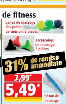 balles de massage des points de tension, 3 pièces, accessoires de massage, 3 pièces, bâton de massage