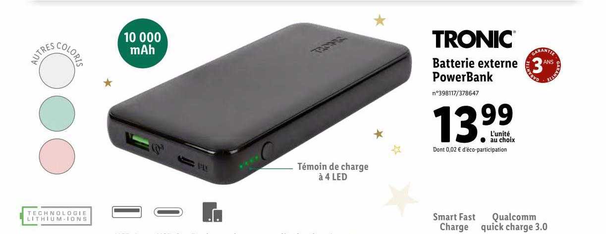 Batterie Externe Powerbank Tronic