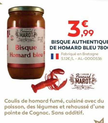 bisque authentique de homard bleu 780 g