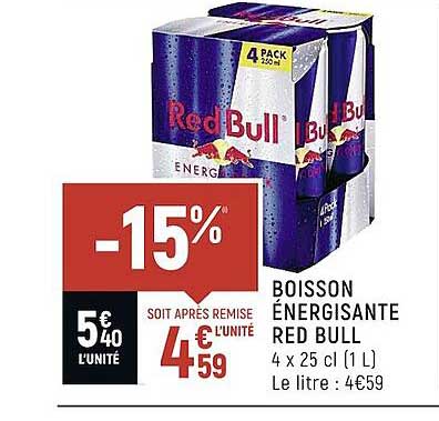 boisson énergisante red bull