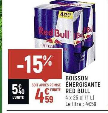 boisson énergisante red bull