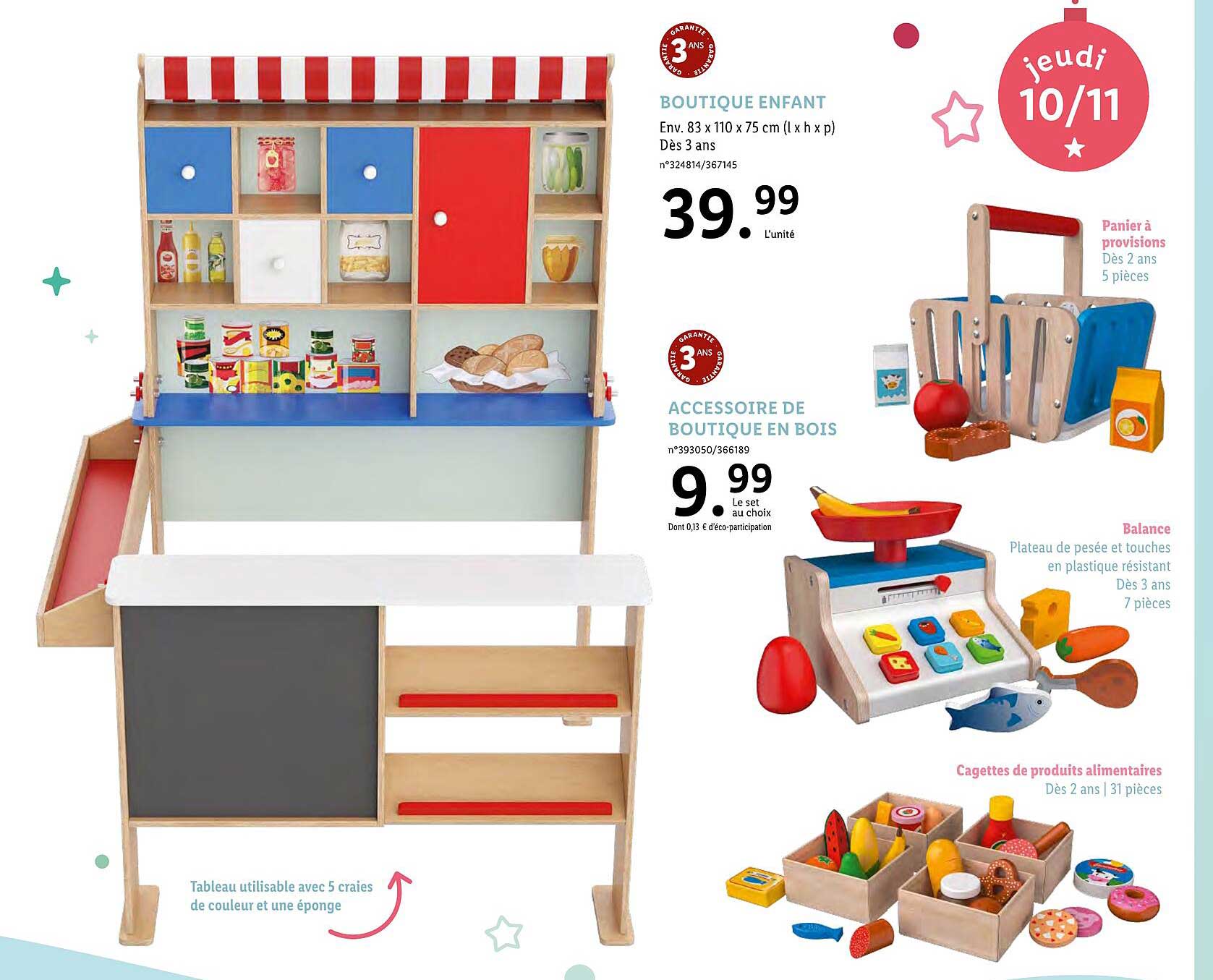 boutique enfant, accessoire de boutique en bois