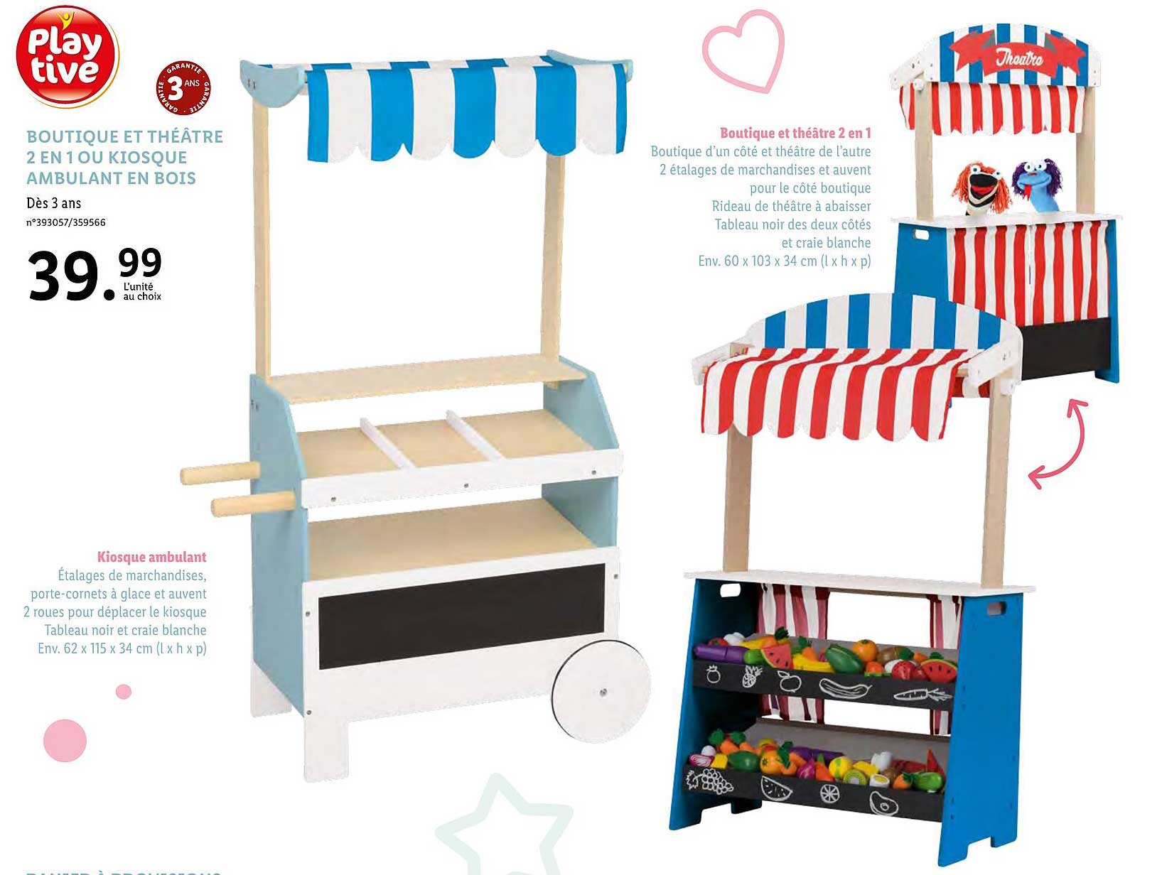 Boutique Et Théâtre 2 En 1 Ou Kiosque Ambulant En Bois Play Tive