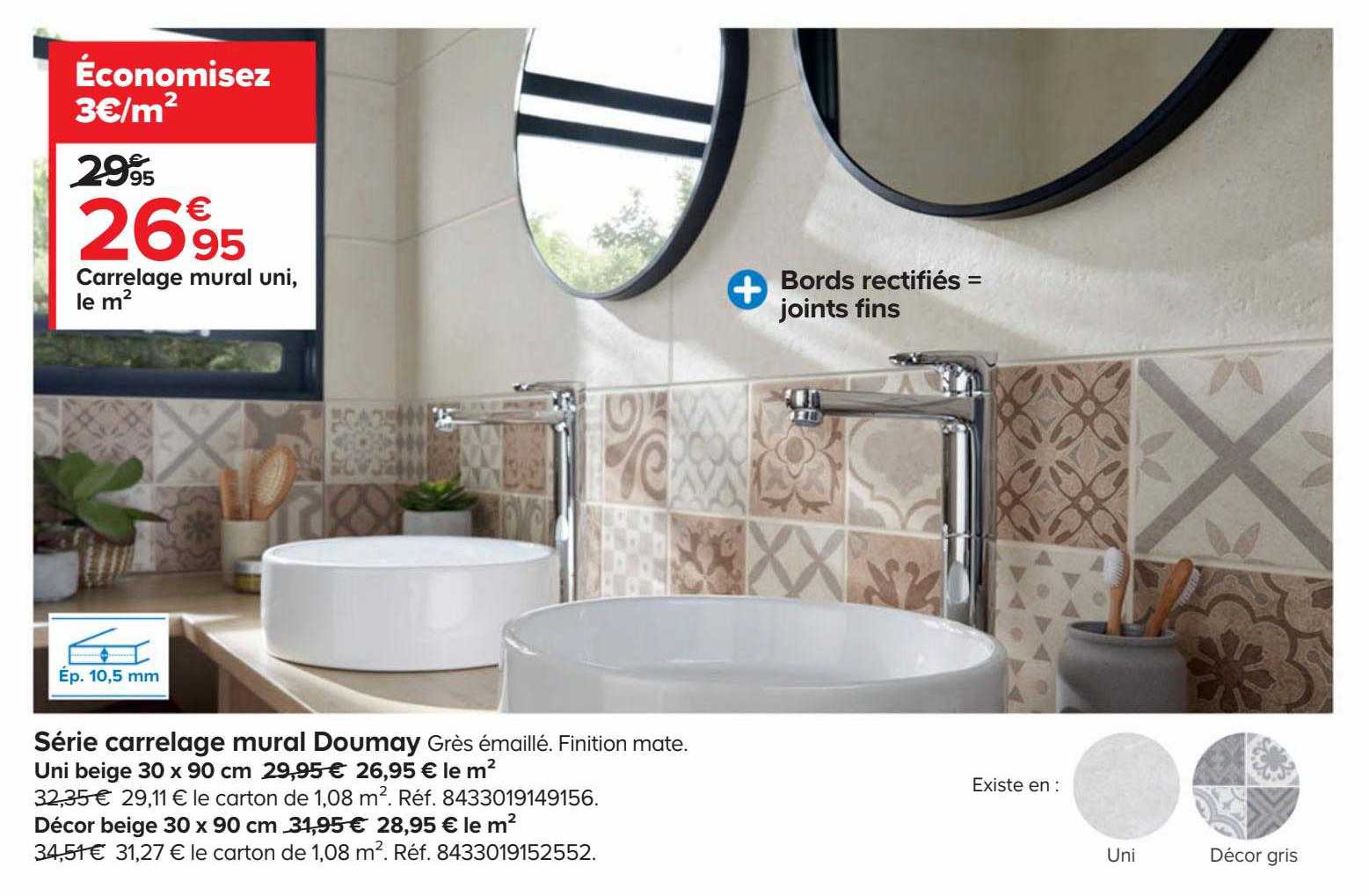 Carrelage Mural Uni Doumay