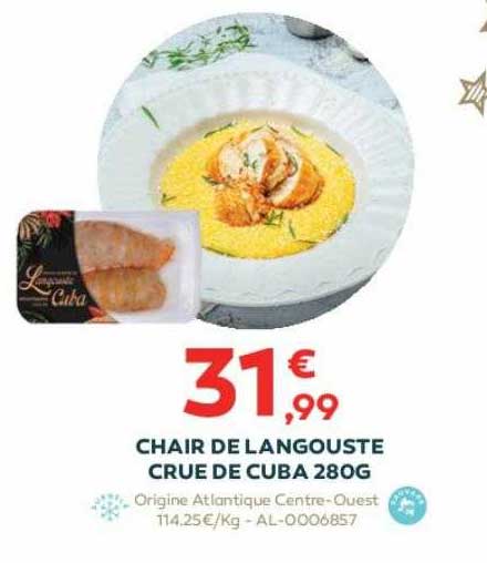 Chair De Langouste Crue De Cuba 280 G