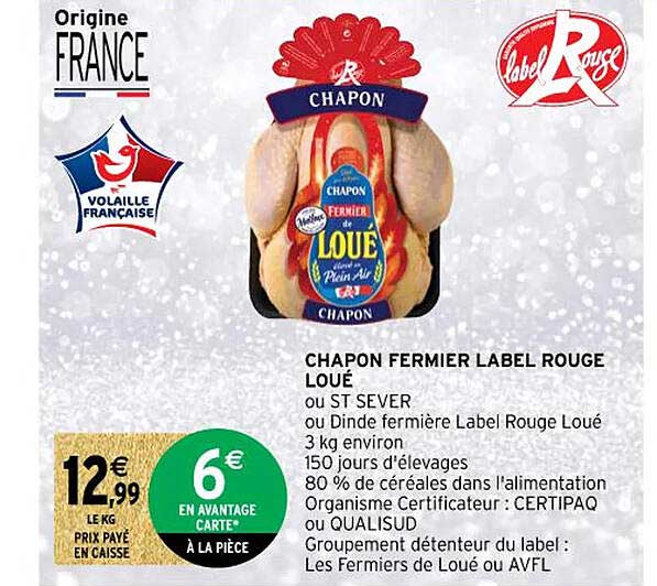 chapon fermier label rouge loué