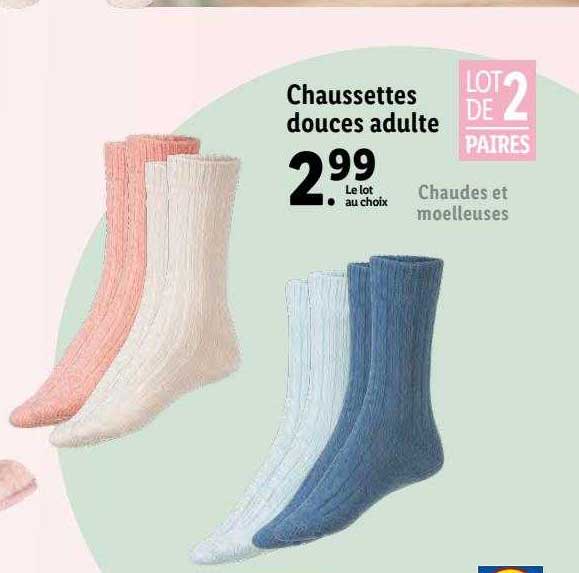 chaussettes douces adulte