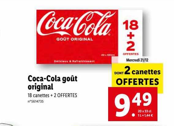 coca-cola goût original