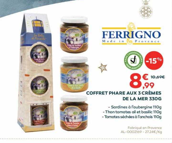 coffret phare aux 3 crèmes de la mer 330 g