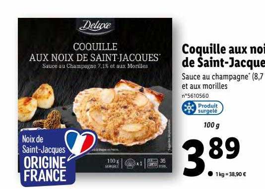 coquille aux noix de saint-jacques deluxe