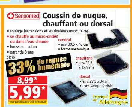 Coussin De Nuque, Chauffant Ou Dorsal Sensomed