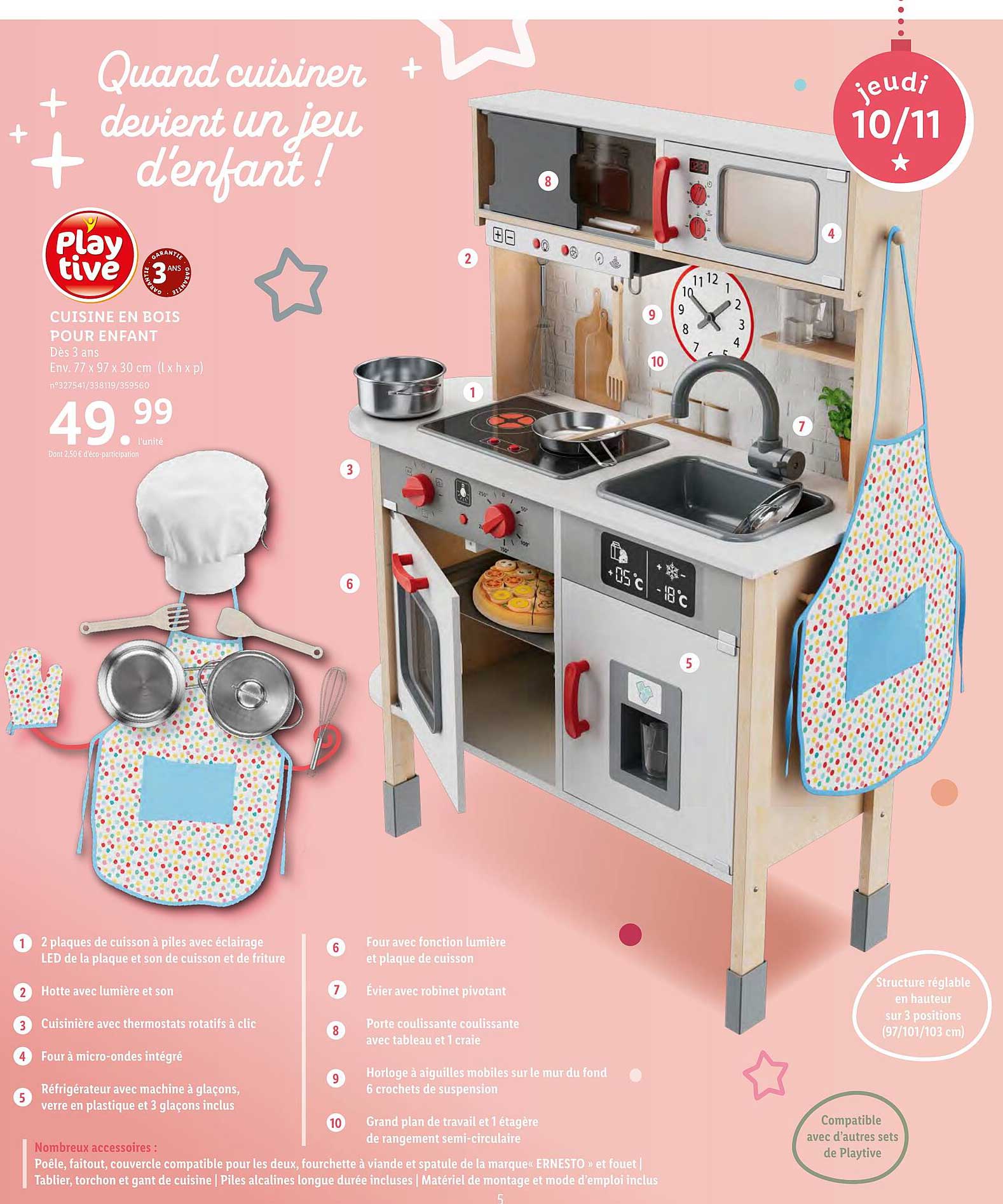 cuisine en bois pour enfant play tive