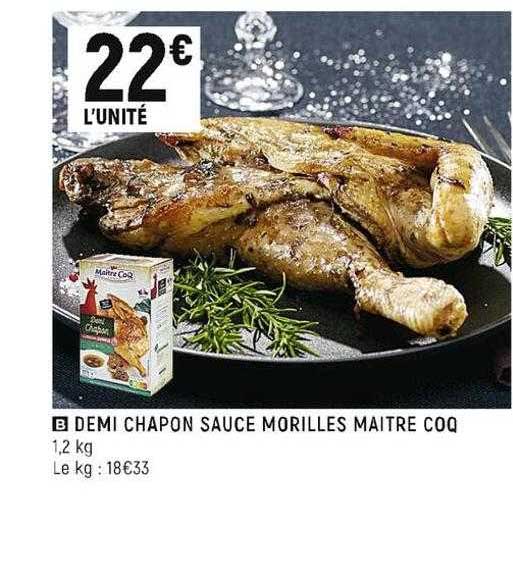 demi chapn sauce morilles maître coq