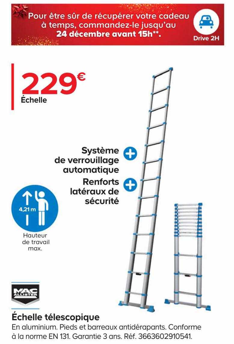 échelle télescopique mac allister