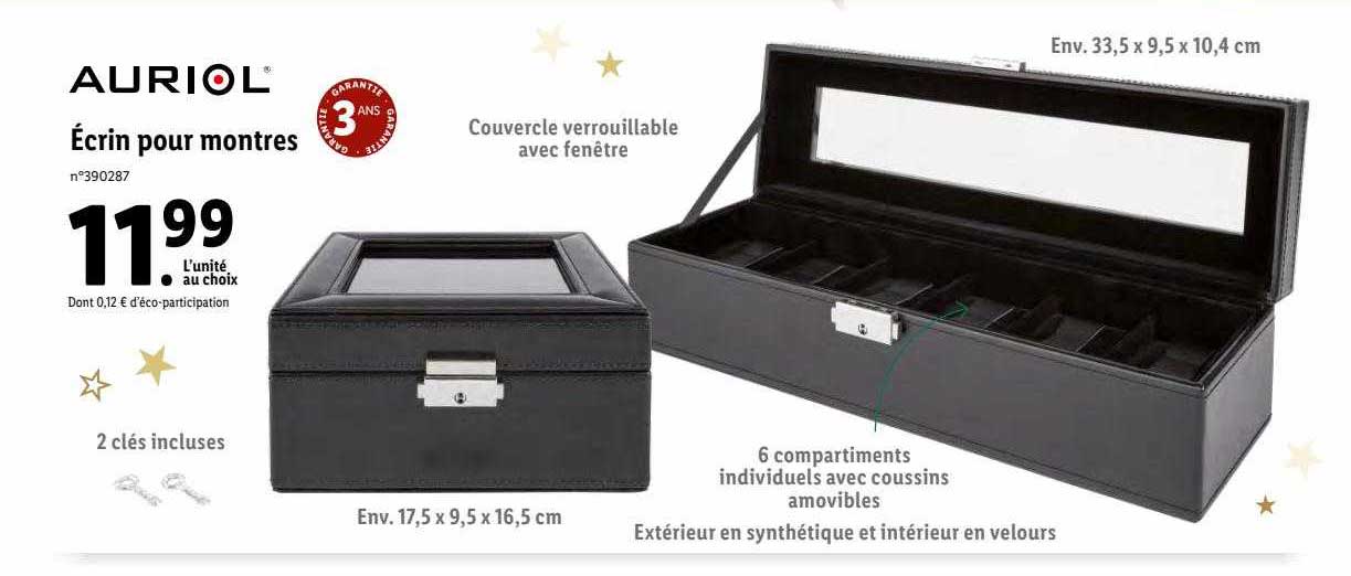 écrin pour montres auriol