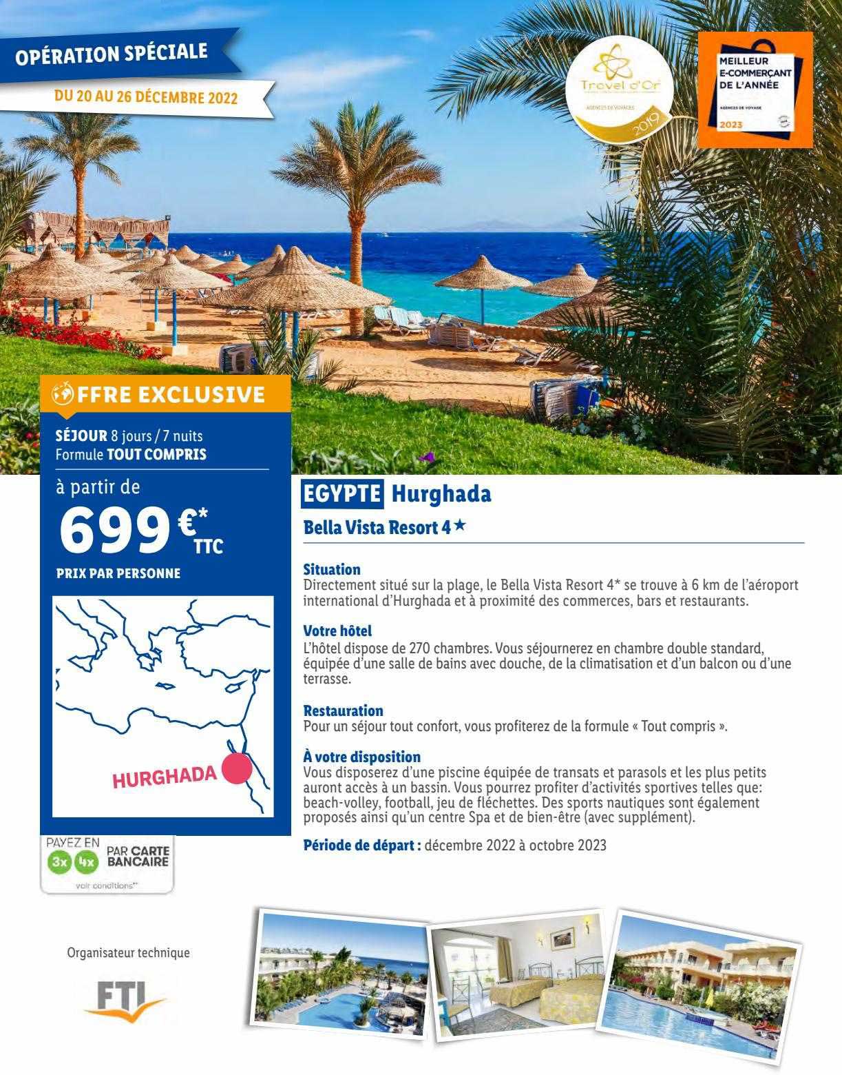 egypte hurghada : bella vista resort 4*