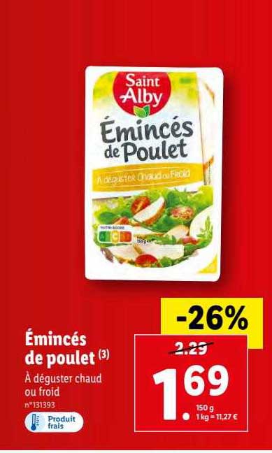 émincés de poulet saint alby