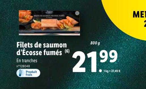 filets de saumon d'écosse fumés deluxe