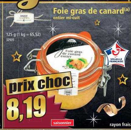foie gras de canard entier mi-cuit finest