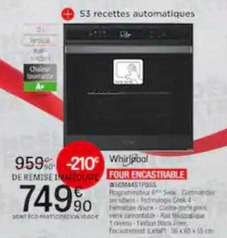 Four Encastrable Whirlpool