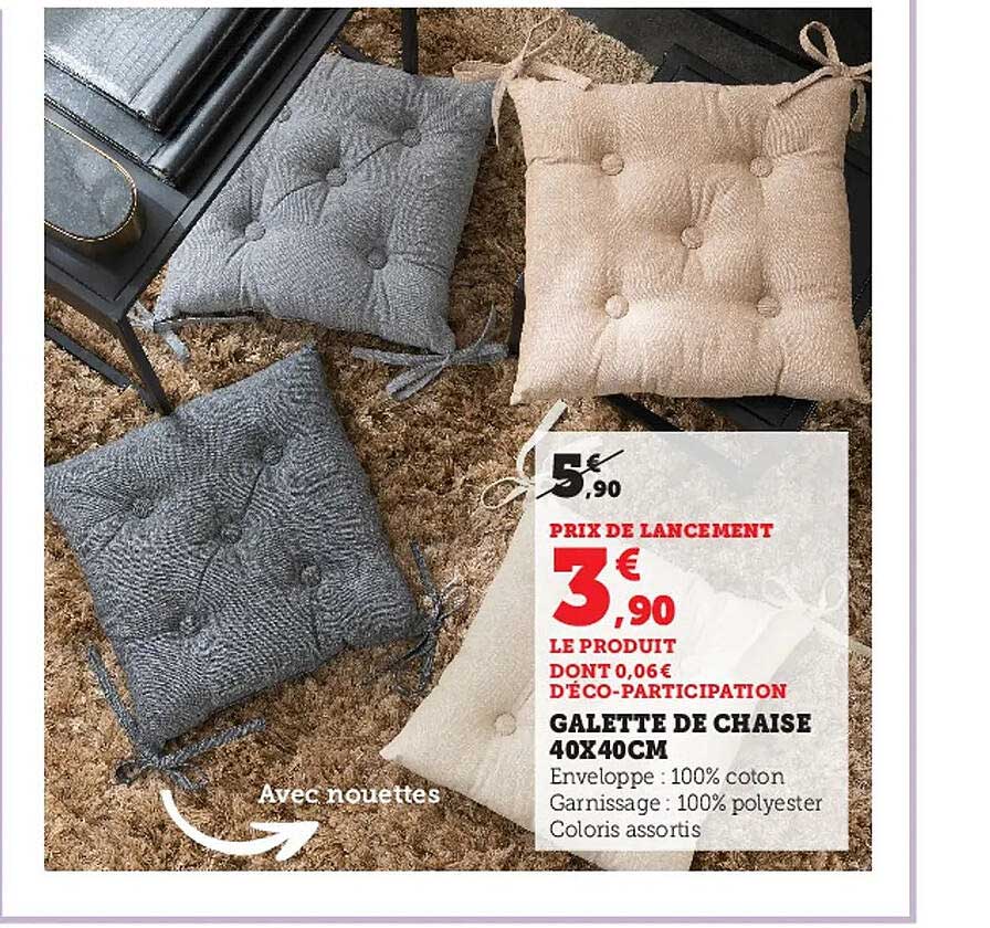 Galette De Chaise 40 X 40 Cm