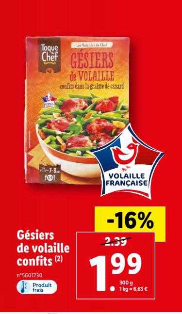 Gésiers De Volaille Confits Toque Du Chefs