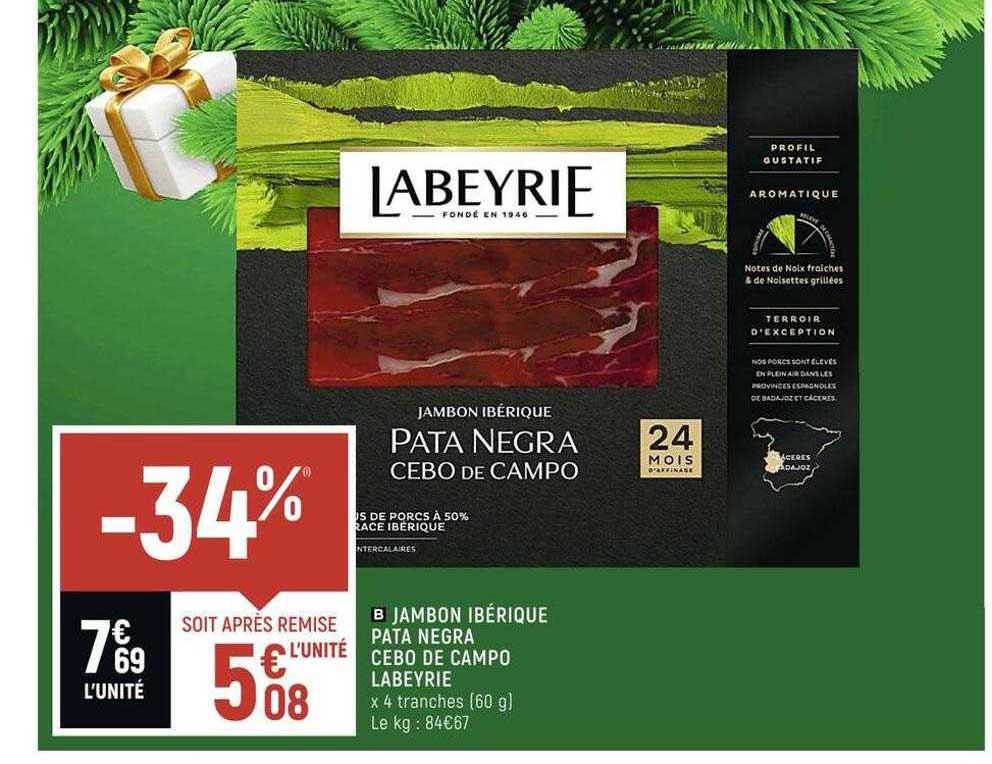 jambon ibérique pata negra cebo de campo labeyrie