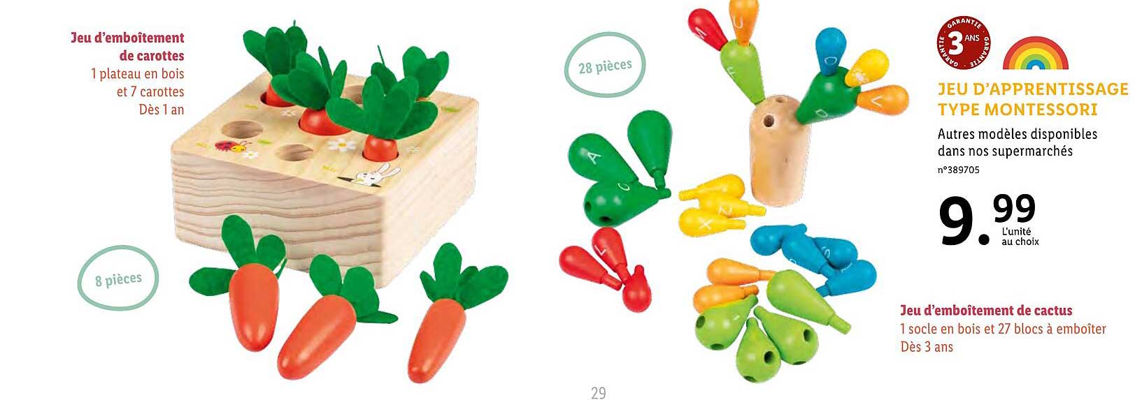 jeu d'apprentissage type montessori