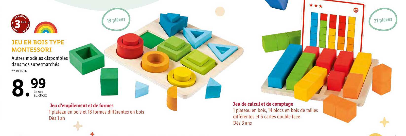 jeu en bois type montessori