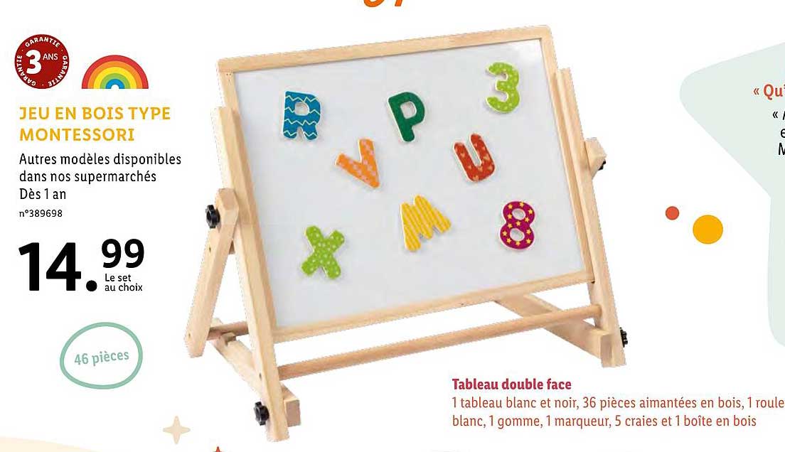 jeu en bois type montessori