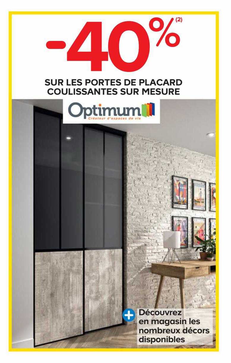 les portes de placard coulissantes sur mesure optimum
