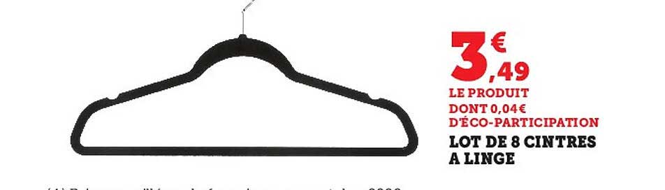 Lot De 8 Cintres à Linge