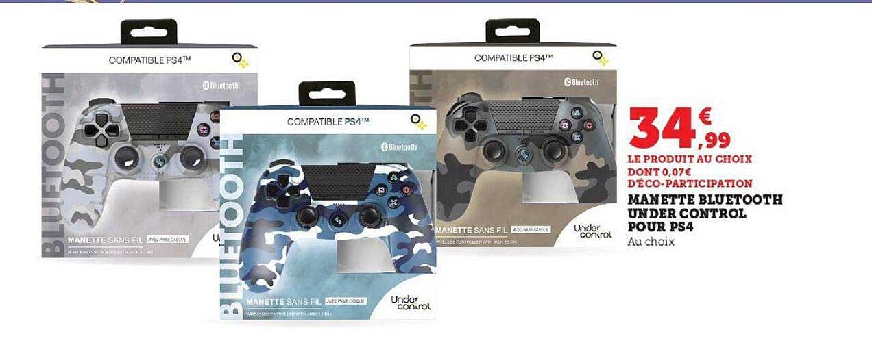 manette bluetooth under control pour ps4