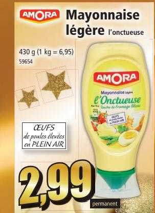 mayonnaise légère l'onctueuse amora