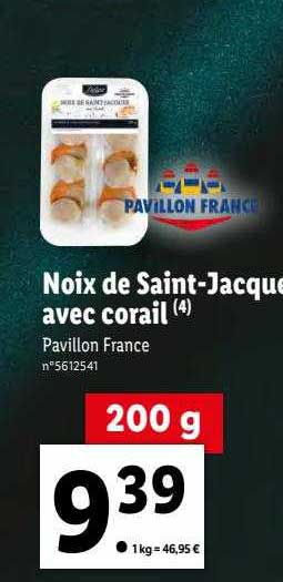 noix de saint-jacques avec corail