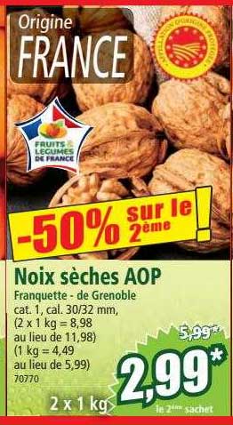 Noix Sèches Aop Franquette - De Grenoble