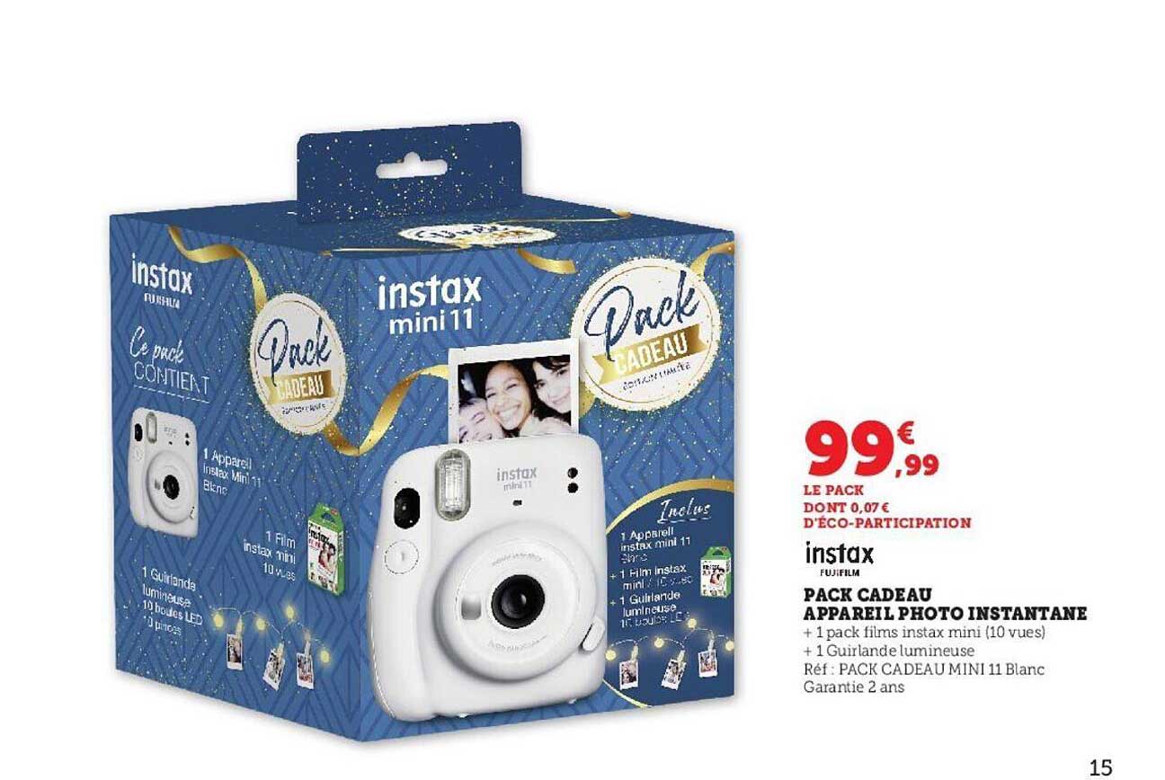 Pack Cadeau Appareil Photo Instantané Instax