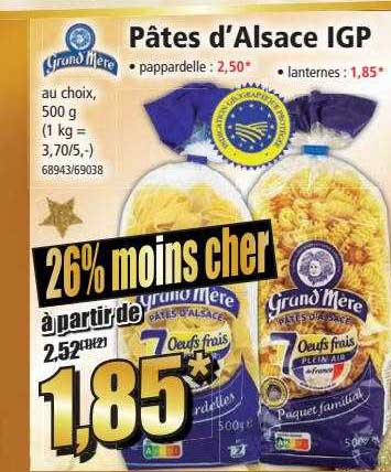 pâtes d'alsace igp grand mère
