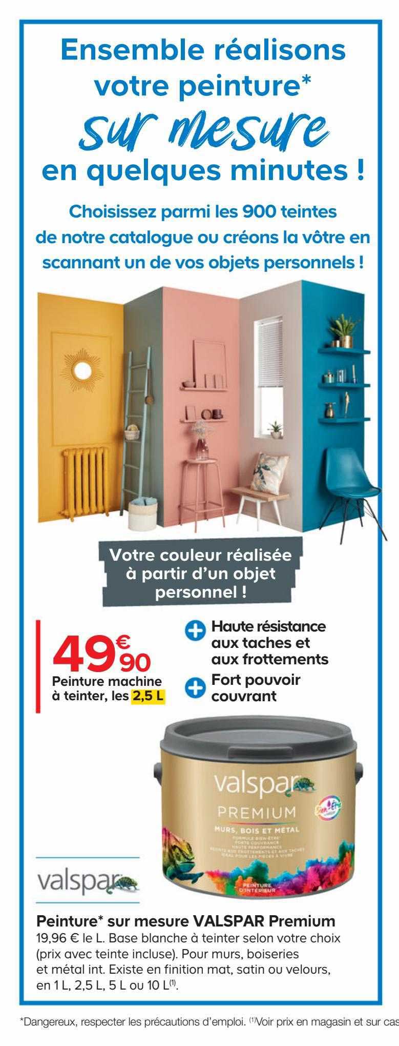 peinture sur mesure valspar premium
