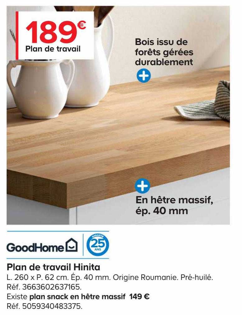 plan de travail hinita goodhome