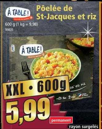 poêlée de st-jacques et riz à table !