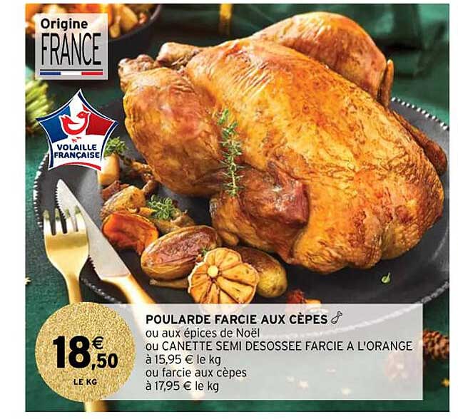 poularde farcie aux cèpes