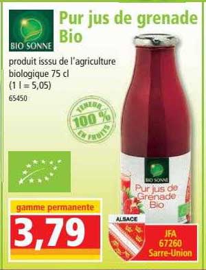 Pur Jus De Grenade Bio Sonne