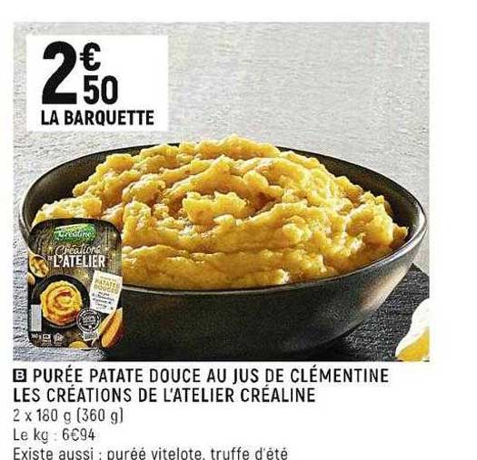 purée patate douce au jus de clémentine les créations de l'atelier créaline