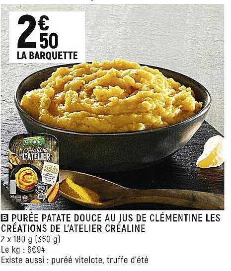 purée patate douce au jus de clémentine les créations de l'atelier créaline
